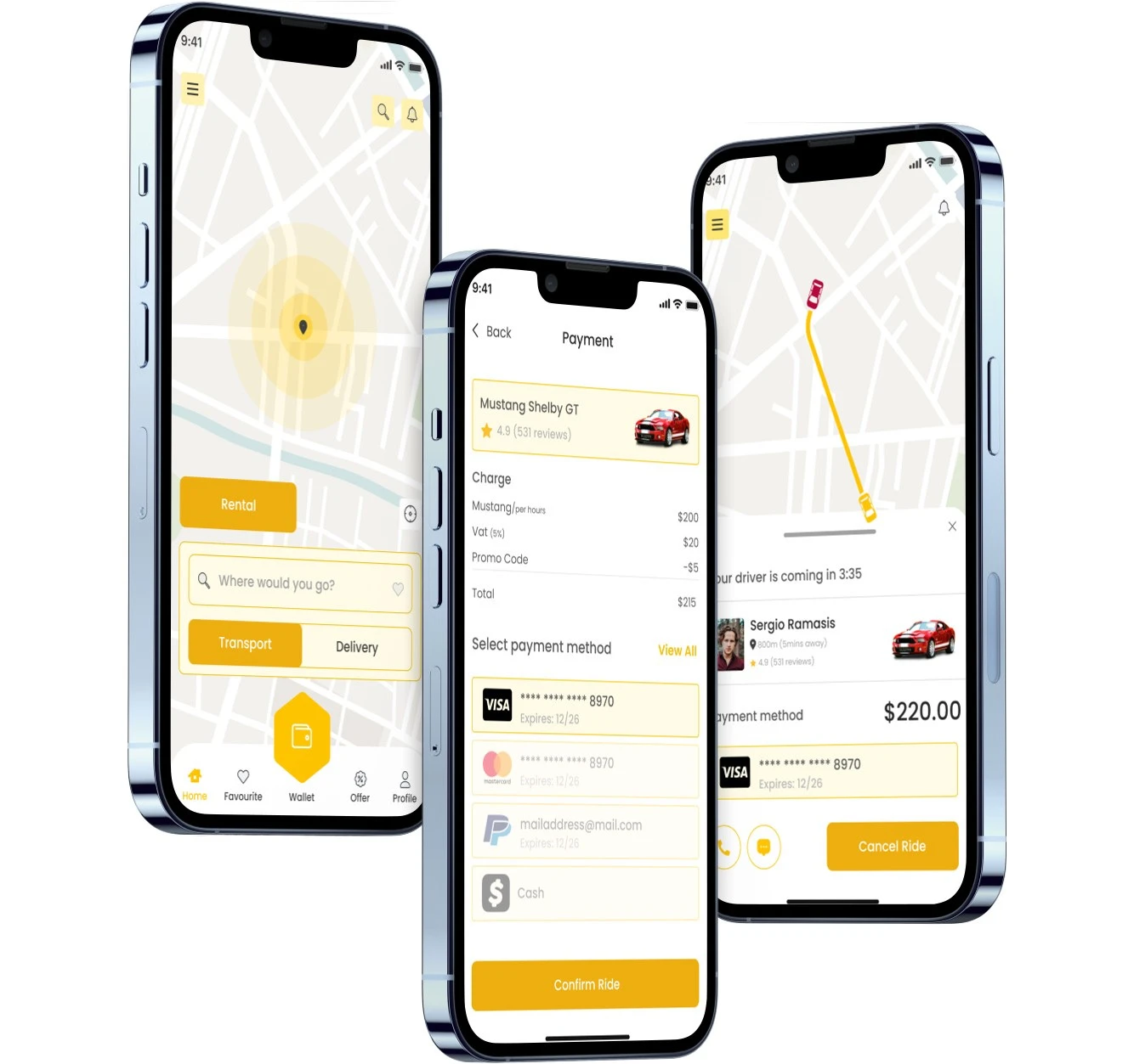 taxi booking app customer