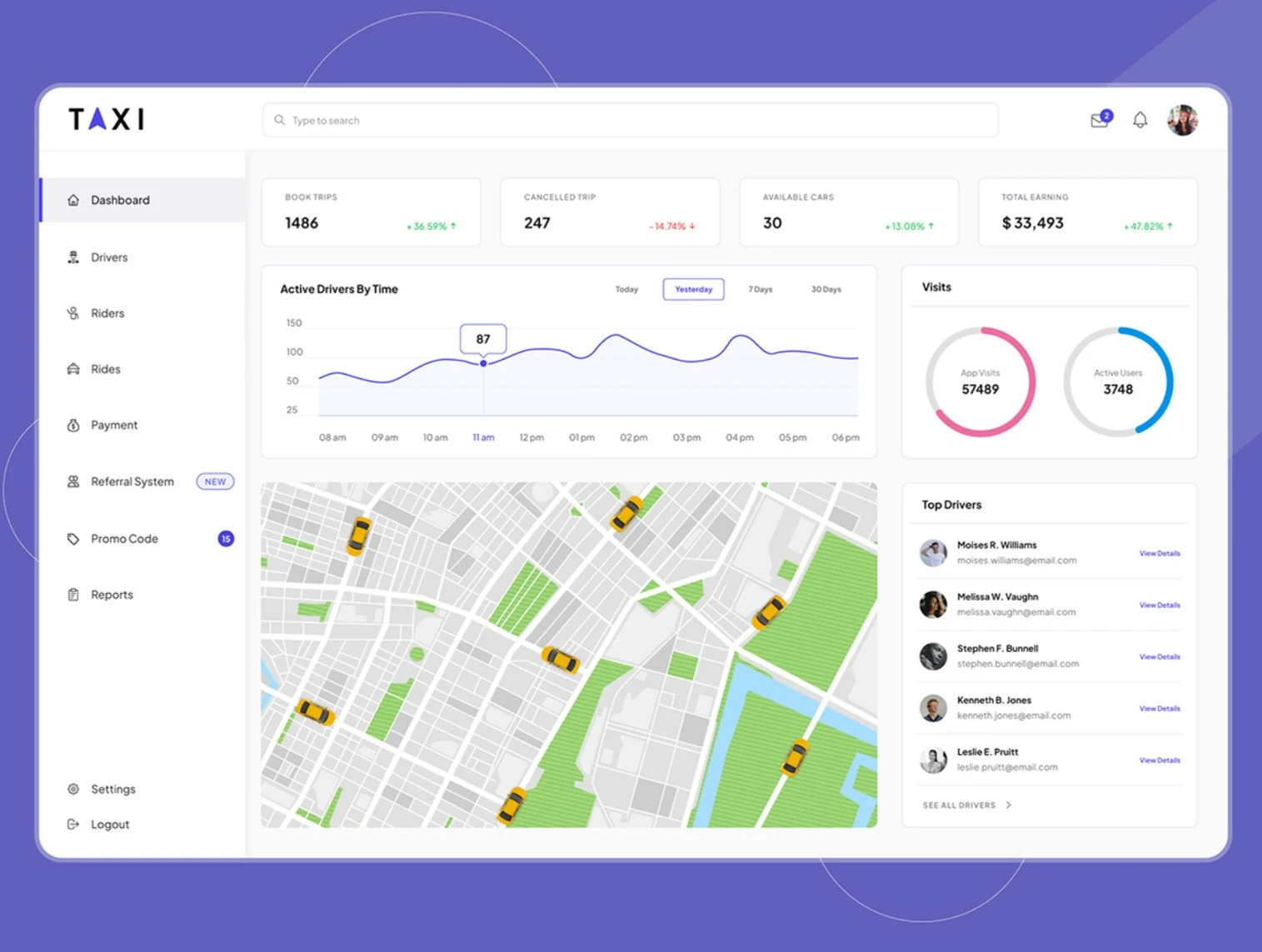 taxi booking app dispatch