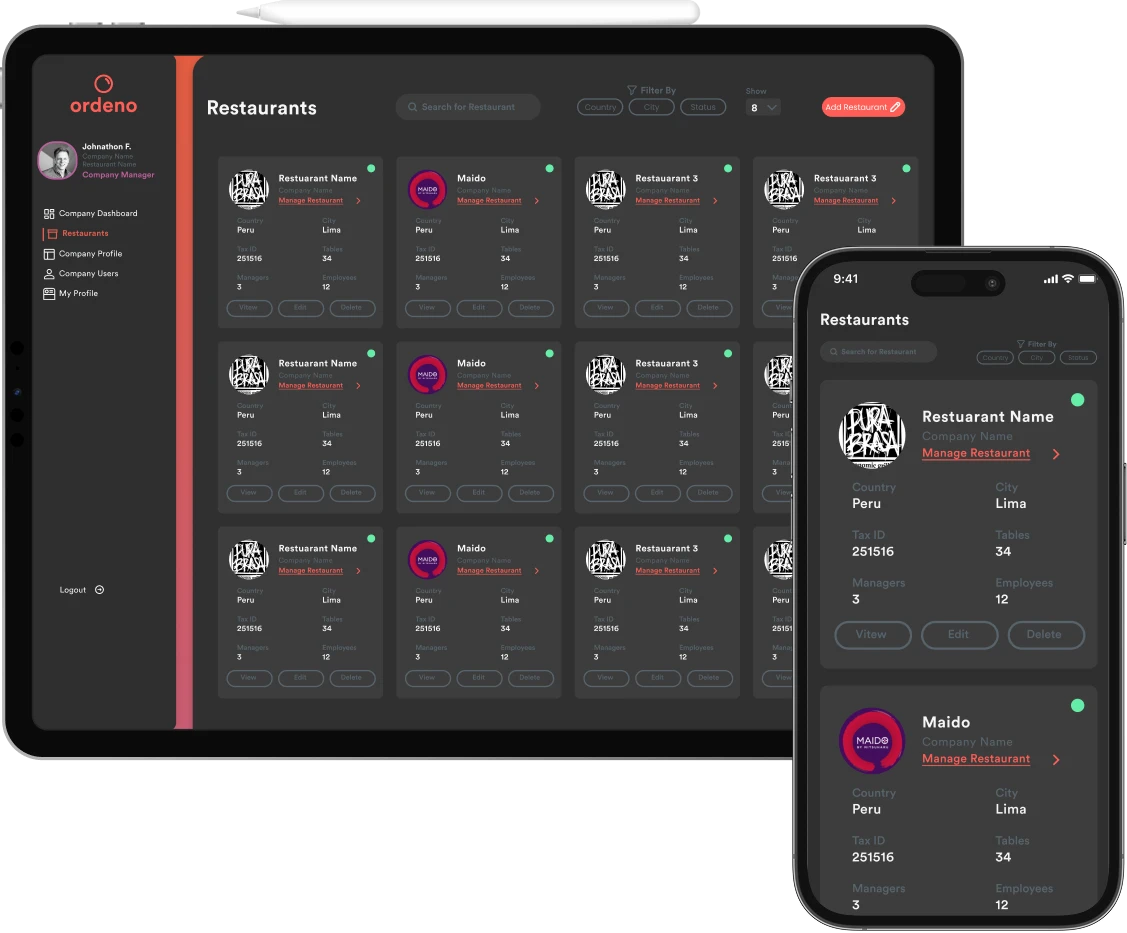 Ordeno-Restaurant-Booking-App