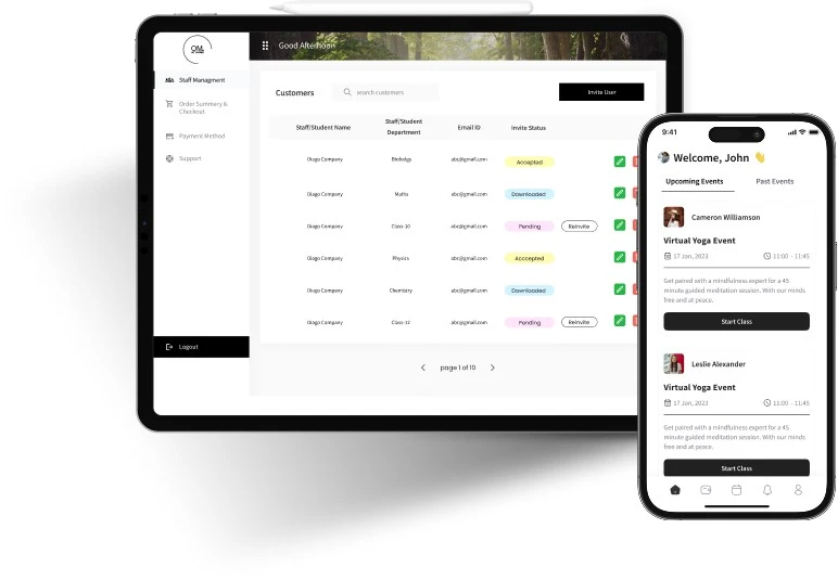 integrated web and app infrastructure